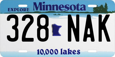 MN license plate 328NAK