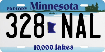 MN license plate 328NAL