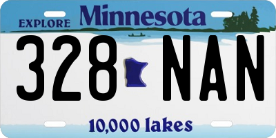 MN license plate 328NAN
