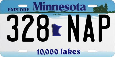 MN license plate 328NAP