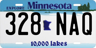 MN license plate 328NAQ