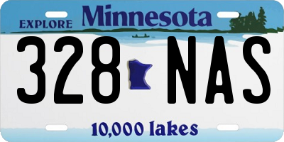 MN license plate 328NAS