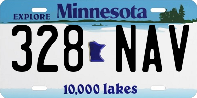 MN license plate 328NAV