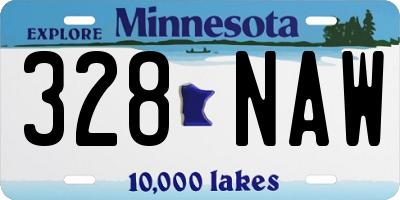 MN license plate 328NAW