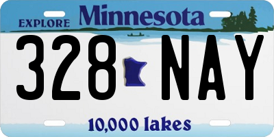 MN license plate 328NAY