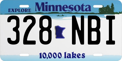 MN license plate 328NBI