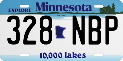 MN license plate 328NBP