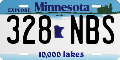 MN license plate 328NBS