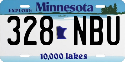 MN license plate 328NBU