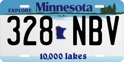 MN license plate 328NBV