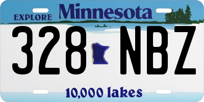 MN license plate 328NBZ