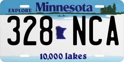 MN license plate 328NCA