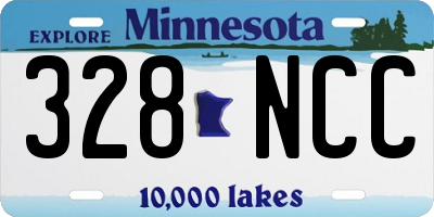 MN license plate 328NCC