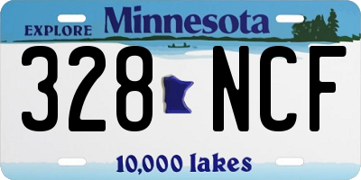 MN license plate 328NCF