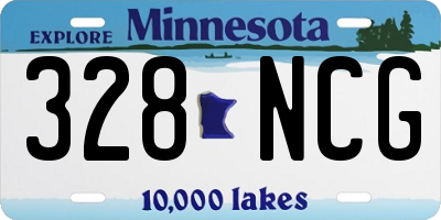 MN license plate 328NCG