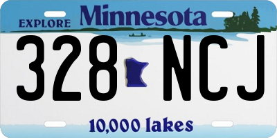 MN license plate 328NCJ