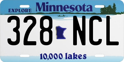 MN license plate 328NCL
