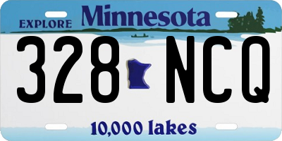 MN license plate 328NCQ