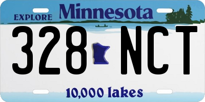MN license plate 328NCT