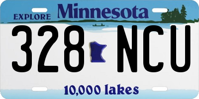 MN license plate 328NCU
