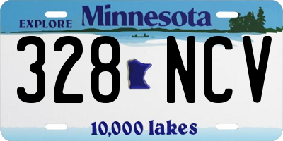 MN license plate 328NCV
