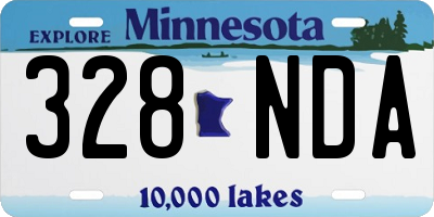MN license plate 328NDA