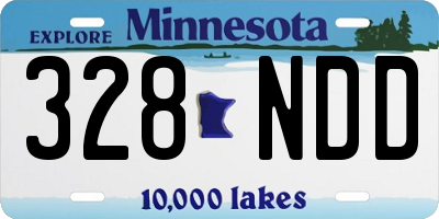 MN license plate 328NDD