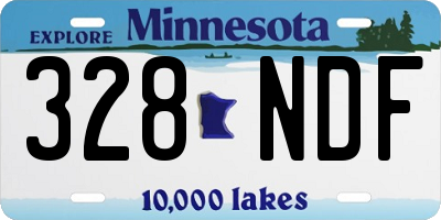 MN license plate 328NDF