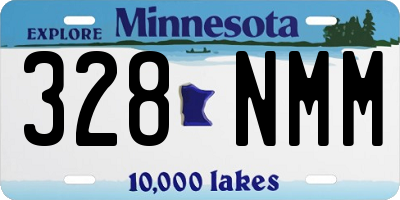 MN license plate 328NMM