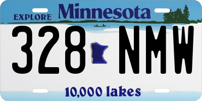 MN license plate 328NMW