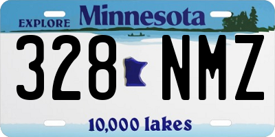 MN license plate 328NMZ