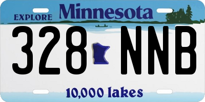 MN license plate 328NNB