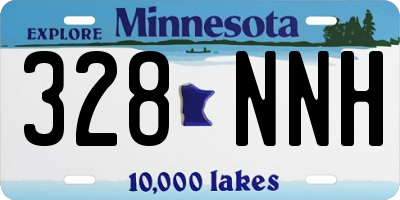 MN license plate 328NNH