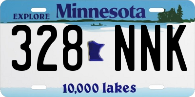 MN license plate 328NNK