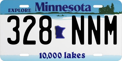 MN license plate 328NNM