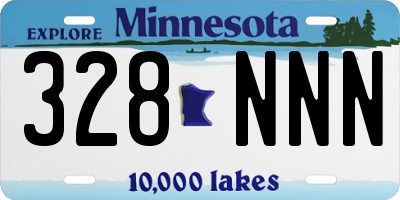 MN license plate 328NNN