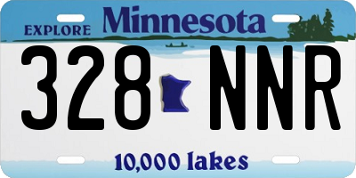 MN license plate 328NNR