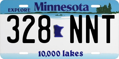 MN license plate 328NNT