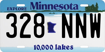 MN license plate 328NNW