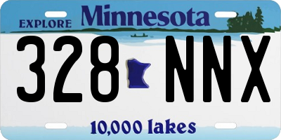 MN license plate 328NNX