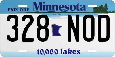 MN license plate 328NOD