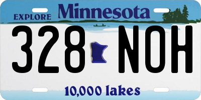 MN license plate 328NOH