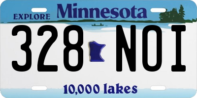 MN license plate 328NOI