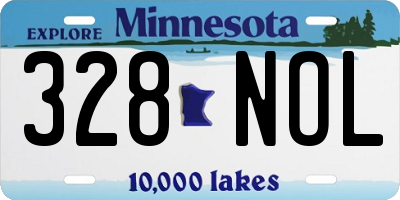 MN license plate 328NOL