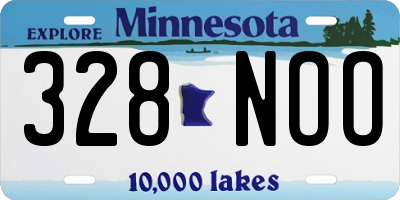 MN license plate 328NOO