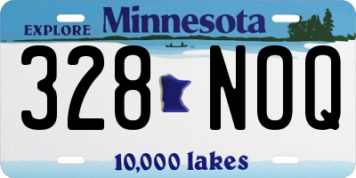MN license plate 328NOQ
