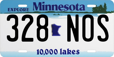 MN license plate 328NOS