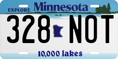 MN license plate 328NOT