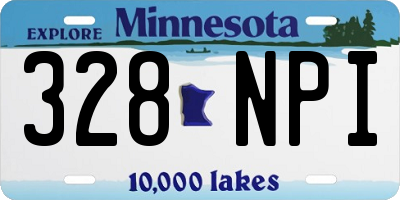 MN license plate 328NPI