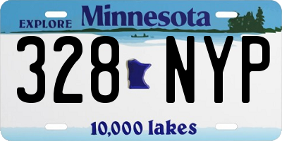 MN license plate 328NYP